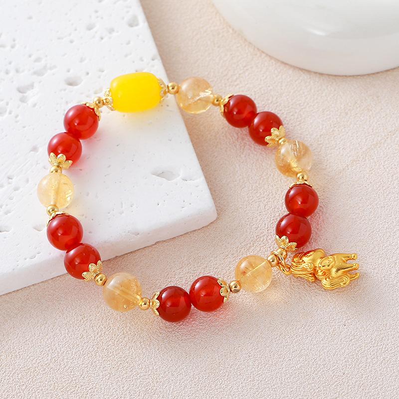 Agate citrine braceletfashion women daily jewelry gift
Agate citrine braceletfashion women daily jewelry gift