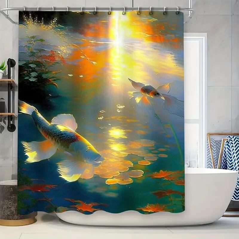 Colorful Fish Shower Curtain Modern Bathroom Decor Waterproof Fabric 180 X 243Cm For Bathtub Or Walk-In Showers Custom Printing W60H190(CM)-1 Pcs
Colorful Fish Shower Curtain Modern Bathroom Decor Waterproof Fabric 180 X 243Cm For Bathtub Or Walk-In Showers Custom Printing W60H190(CM)-1 Pcs