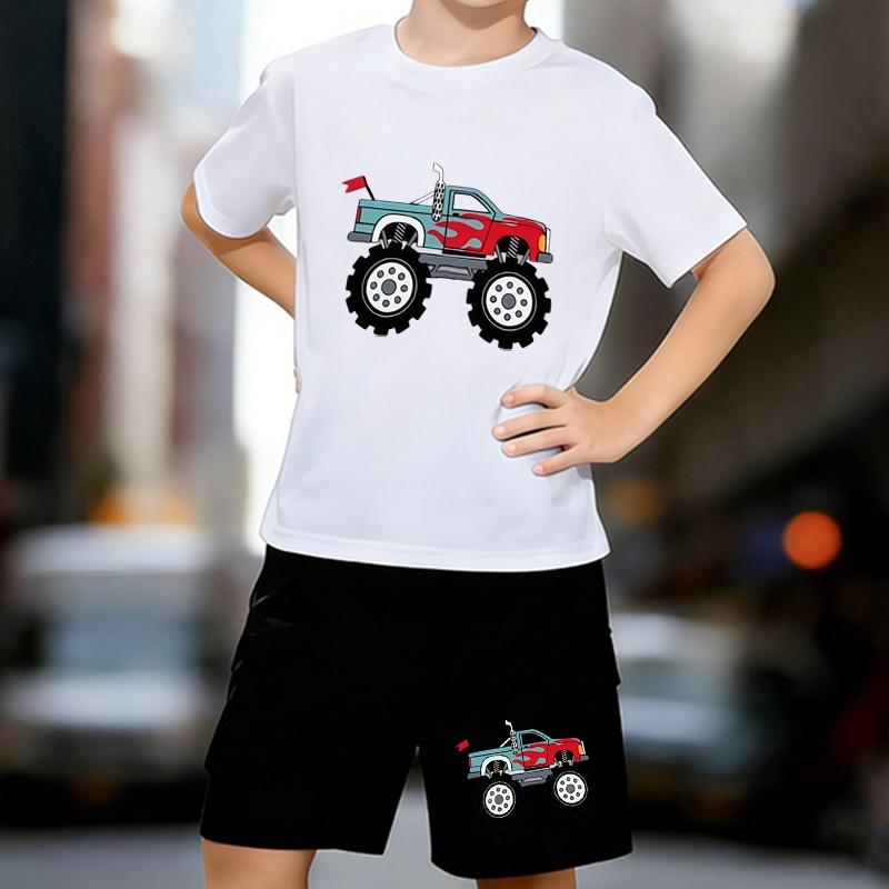 Boys 2 Piece Cartoon car printed outfit, Short Sleeve T-Shirt and Shorts Set for Kids Age 5-14,Black ,White Sporty Casual Summer Clothes 13-14 Years білий
Boys 2 Piece Cartoon car printed outfit, Short Sleeve T-Shirt and Shorts Set for Kids Age 5-14,Black ,White Sporty Casual Summer Clothes 13-14 Years білий