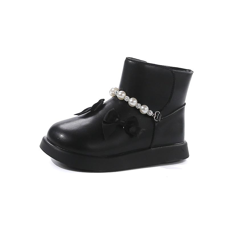 Girls Vintage Leather Boots Autumn Side Zipper Chiffon Bow Princess Ankle Boots With Pearl Decoration 35 чорний
Girls Vintage Leather Boots Autumn Side Zipper Chiffon Bow Princess Ankle Boots With Pearl Decoration 35 чорний