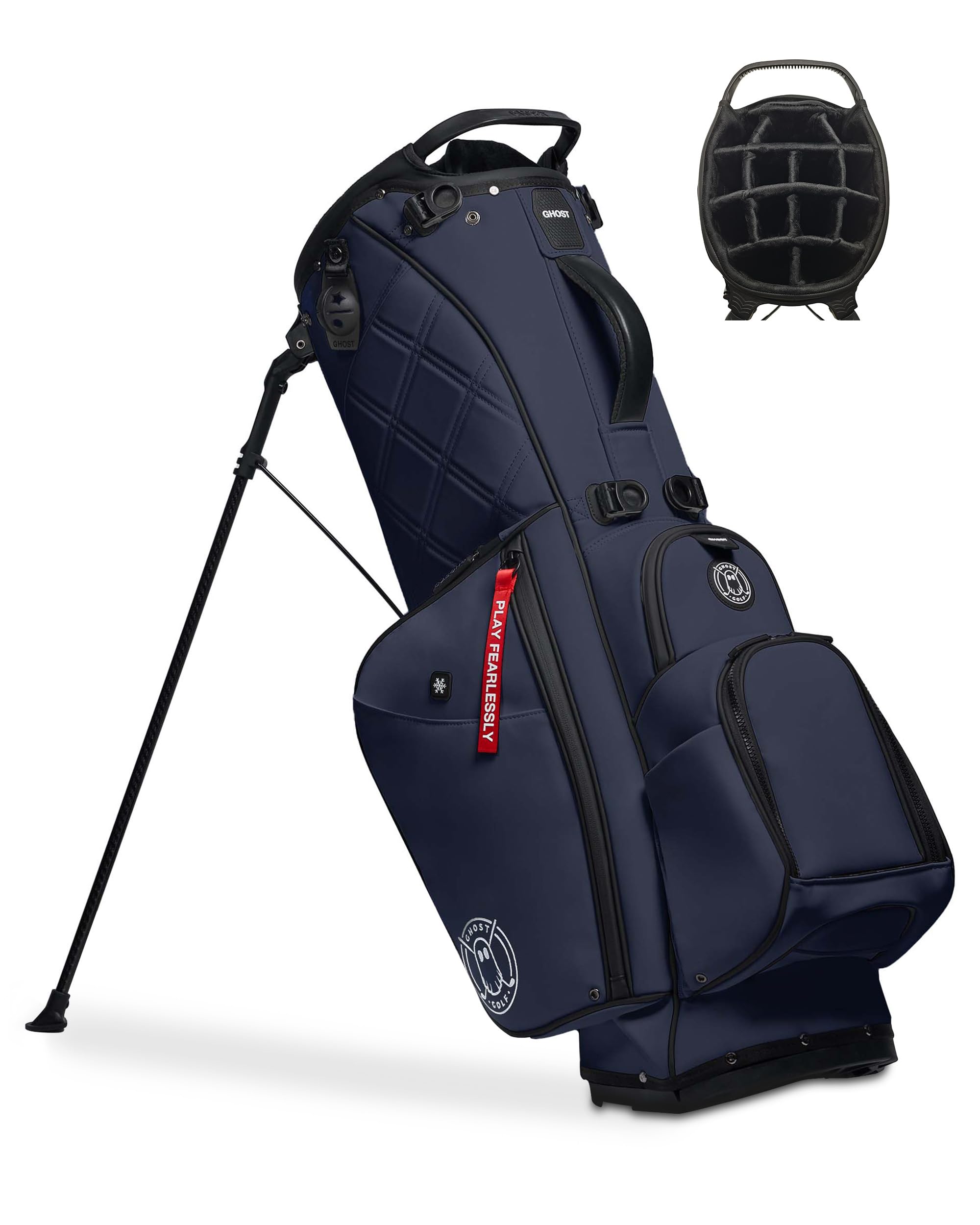 Сумка для гольфа Ghost Stand Bag Anyday Patriot — легкая сумка для гольфа унисекс с 14-сторонними разделителями, карман из высококачественного материала на магните — сумка для гольфа Stand Bag вмещает 14 мячей для гольфа
Сумка для гольфа Ghost Stand Bag Anyday Patriot — легкая сумка для гольфа унисекс с 14-сторонними разделителями, карман из высококачественного материала на магните — сумка для гольфа Stand Bag вмещает 14 мячей для гольфа