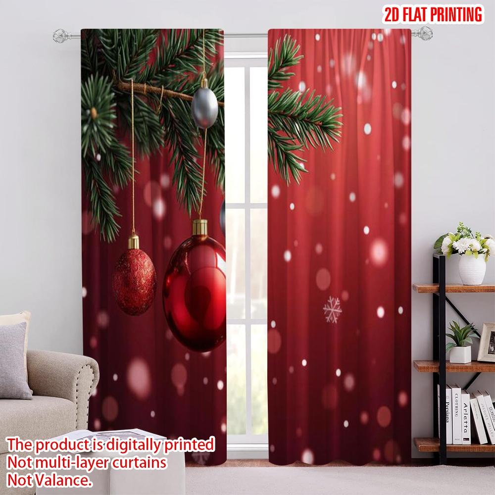 Flat Printing Merry Christmas Scene Curtains Snowflake Durable Polyester Fabric Without Electricity Party Curtain Set Of 2 Made Washable W100*H70(CM)-Grommet top&2PCS
Flat Printing Merry Christmas Scene Curtains Snowflake Durable Polyester Fabric Without Electricity Party Curtain Set Of 2 Made Washable W100*H70(CM)-Grommet top&2PCS