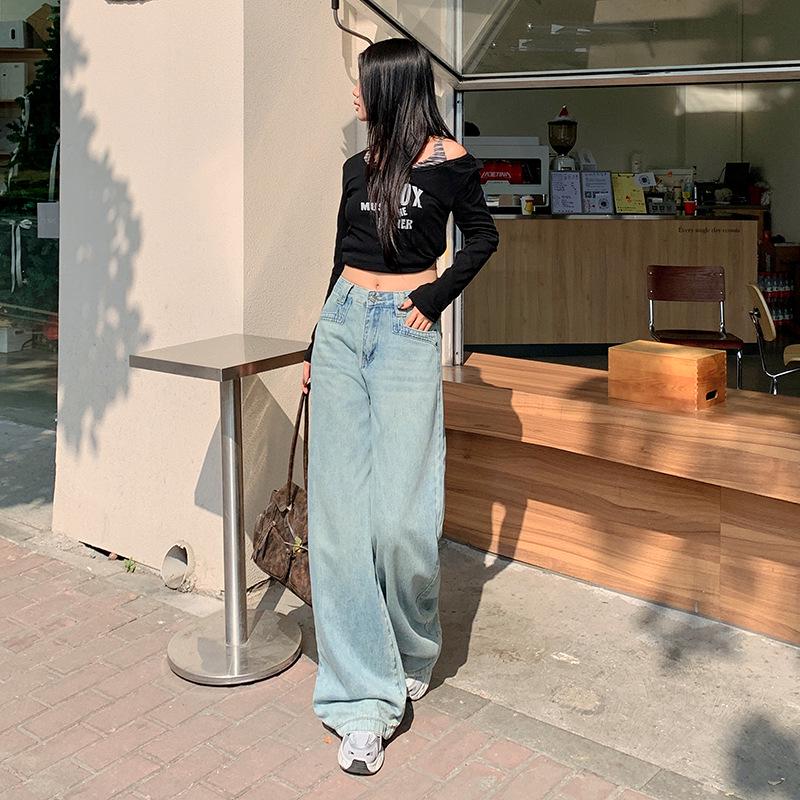 Women s Light Blue Lyocell Tencel Wide-Leg Jeans, 2025 Spring Collection, Loose-Fit, Petite Nine-Point Length. L
Women s Light Blue Lyocell Tencel Wide-Leg Jeans, 2025 Spring Collection, Loose-Fit, Petite Nine-Point Length. L
