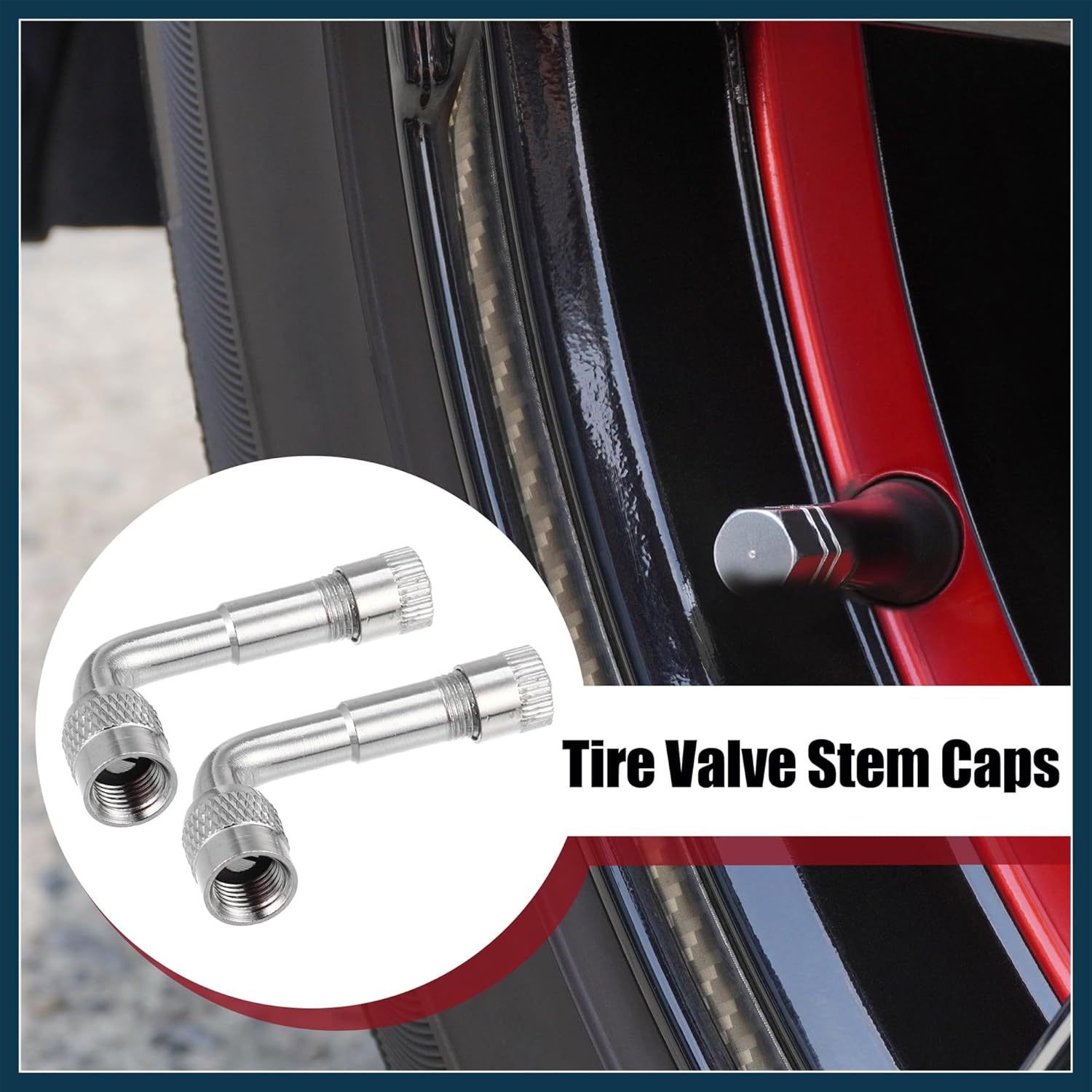 2Pcs Copper Nickel Plated Tyre Valve Extension Adaptor 90 Degrees Stem Extenders Caps for Cars Trucks Motorcycles Bikes Scooters Universal Extenders
2Pcs Copper Nickel Plated Tyre Valve Extension Adaptor 90 Degrees Stem Extenders Caps for Cars Trucks Motorcycles Bikes Scooters Universal Extenders