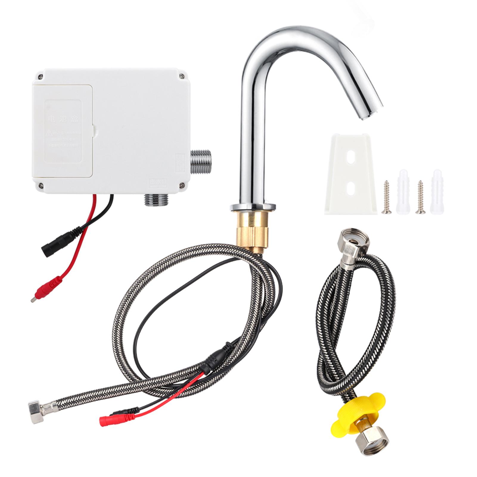 Кран для воды с автоматическим индукционным датчиком, резьба G1/2 дюйма, инфракрасный, одинарный холодный, с блоком управления, автоматический кран, кран с датчиком
Кран для воды с автоматическим индукционным датчиком, резьба G1/2 дюйма, инфракрасный, одинарный холодный, с блоком управления, автоматический кран, кран с датчиком