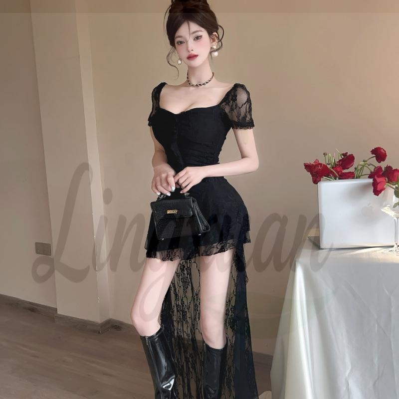 Women s V-Neck French Lace Midi Dress with Irregular Hem in White Medium чёрный
Women s V-Neck French Lace Midi Dress with Irregular Hem in White Medium чёрный