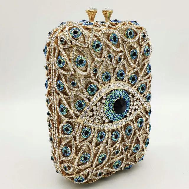 Boutique De FGG (in stock) Evil Eye Women Clutch Purse Rhinestone Evening Purses and Handbags Bridal Wedding Party Crystal Bags Mini Clutch
Boutique De FGG (in stock) Evil Eye Women Clutch Purse Rhinestone Evening Purses and Handbags Bridal Wedding Party Crystal Bags Mini Clutch