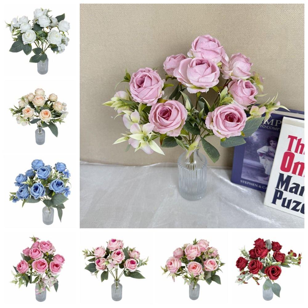 Realistic 9 Heads Artificial Rose Flower Creative 9-head Rose Fake Flower Tabletop Ornaments червоний
Realistic 9 Heads Artificial Rose Flower Creative 9-head Rose Fake Flower Tabletop Ornaments червоний