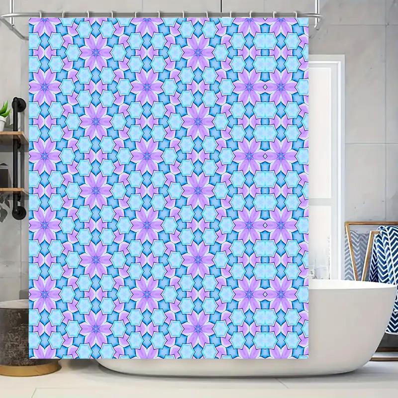 Purple Blue Flower Decorative Shower Curtain Waterproof Bath Rug Mat For Home Bathroom Accessories Size: 72X84 Inches (183X213Cm W60H190(CM)-1 Pcs
Purple Blue Flower Decorative Shower Curtain Waterproof Bath Rug Mat For Home Bathroom Accessories Size: 72X84 Inches (183X213Cm W60H190(CM)-1 Pcs