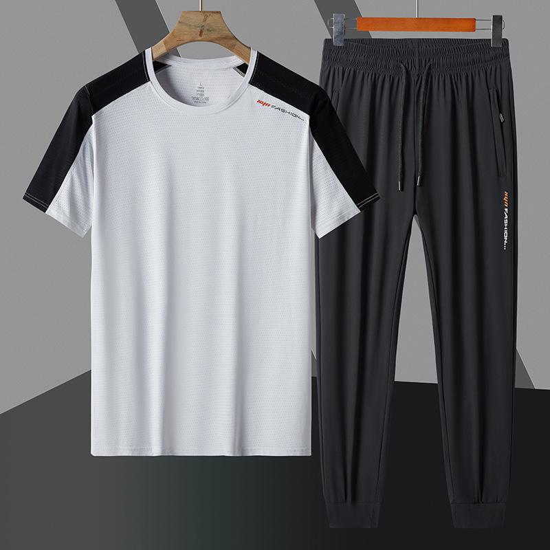 Couple s Ice Silk Summer Sports Set: Men s Short Sleeve & Long Pants, Plus-Size, Color Block Sportswear for Women 3XL
Couple s Ice Silk Summer Sports Set: Men s Short Sleeve & Long Pants, Plus-Size, Color Block Sportswear for Women 3XL