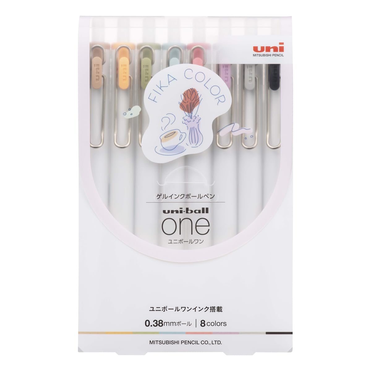 Mitsubishi Pencil Gel Ballpoint Pen Uniball One Fika Color 8 Color Set UMNS38FC8C 0.38
Mitsubishi Pencil Gel Ballpoint Pen Uniball One Fika Color 8 Color Set UMNS38FC8C 0.38