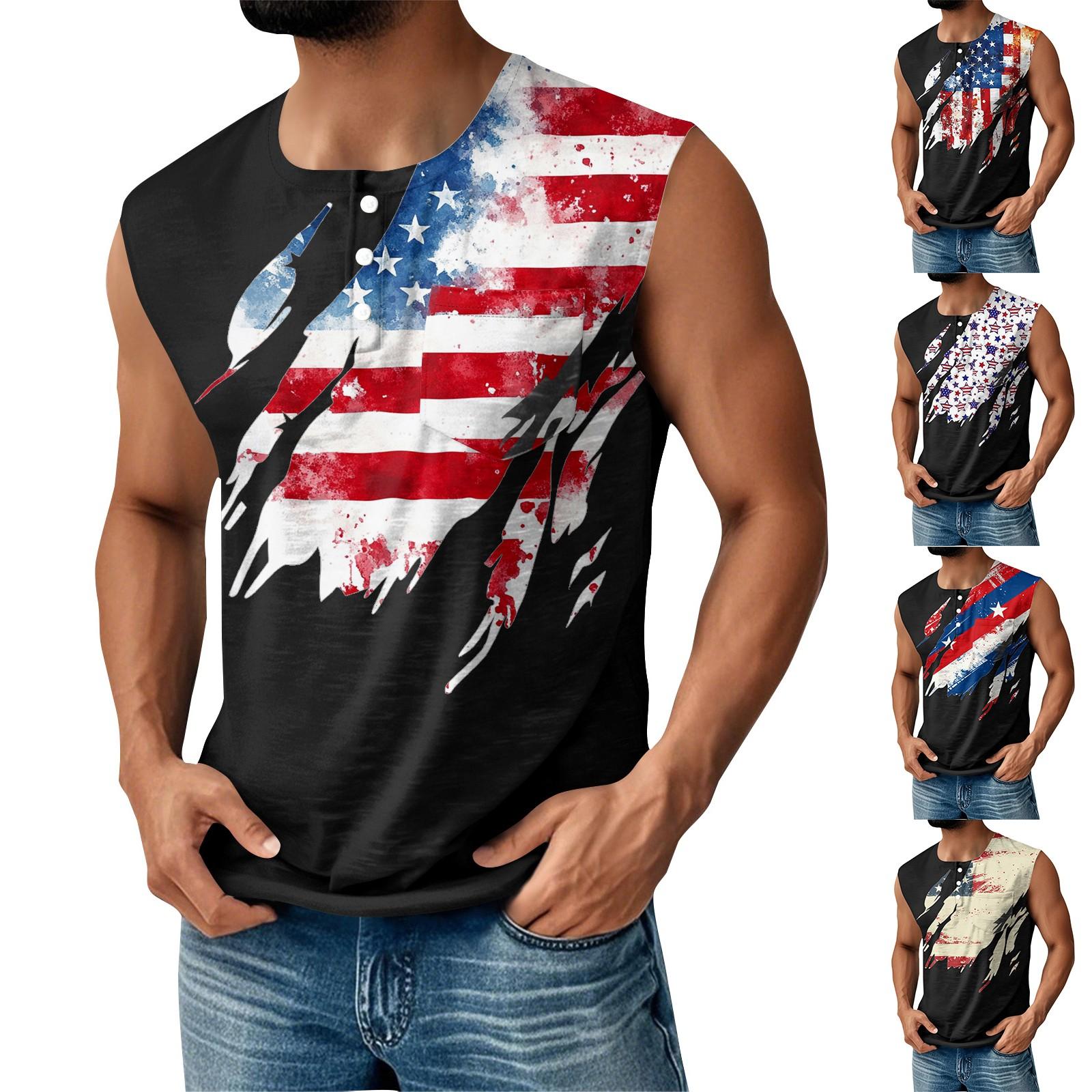 Men s Summer Independence Day Printed Sports Button Pocket Sleeveless Tank Top M синій
Men s Summer Independence Day Printed Sports Button Pocket Sleeveless Tank Top M синій
