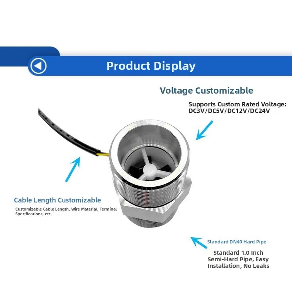 304 Stainless Steel Water Flow Sensor with Hall Effect Technology for Heat Pump Circulation 9-150 L/min Pressure 1.75 MPa China Mainland
304 Stainless Steel Water Flow Sensor with Hall Effect Technology for Heat Pump Circulation 9-150 L/min Pressure 1.75 MPa China Mainland