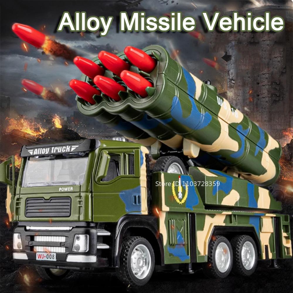 1:32 Alloy Missile Vehicle Model Toys Metal Diecast Rocket Launcher Cars Sound Light Pull Back Military Vehicles for Boys Gifts
1:32 Alloy Missile Vehicle Model Toys Metal Diecast Rocket Launcher Cars Sound Light Pull Back Military Vehicles for Boys Gifts