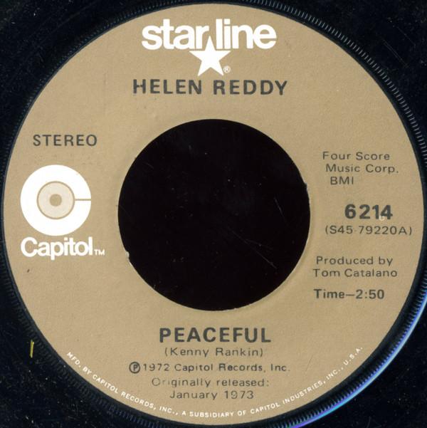 7inch Record HELEN REDDY - Peaceful / Delta Dawn 6214 Capitol Records US Rock Used
7inch Record HELEN REDDY - Peaceful / Delta Dawn 6214 Capitol Records US Rock Used