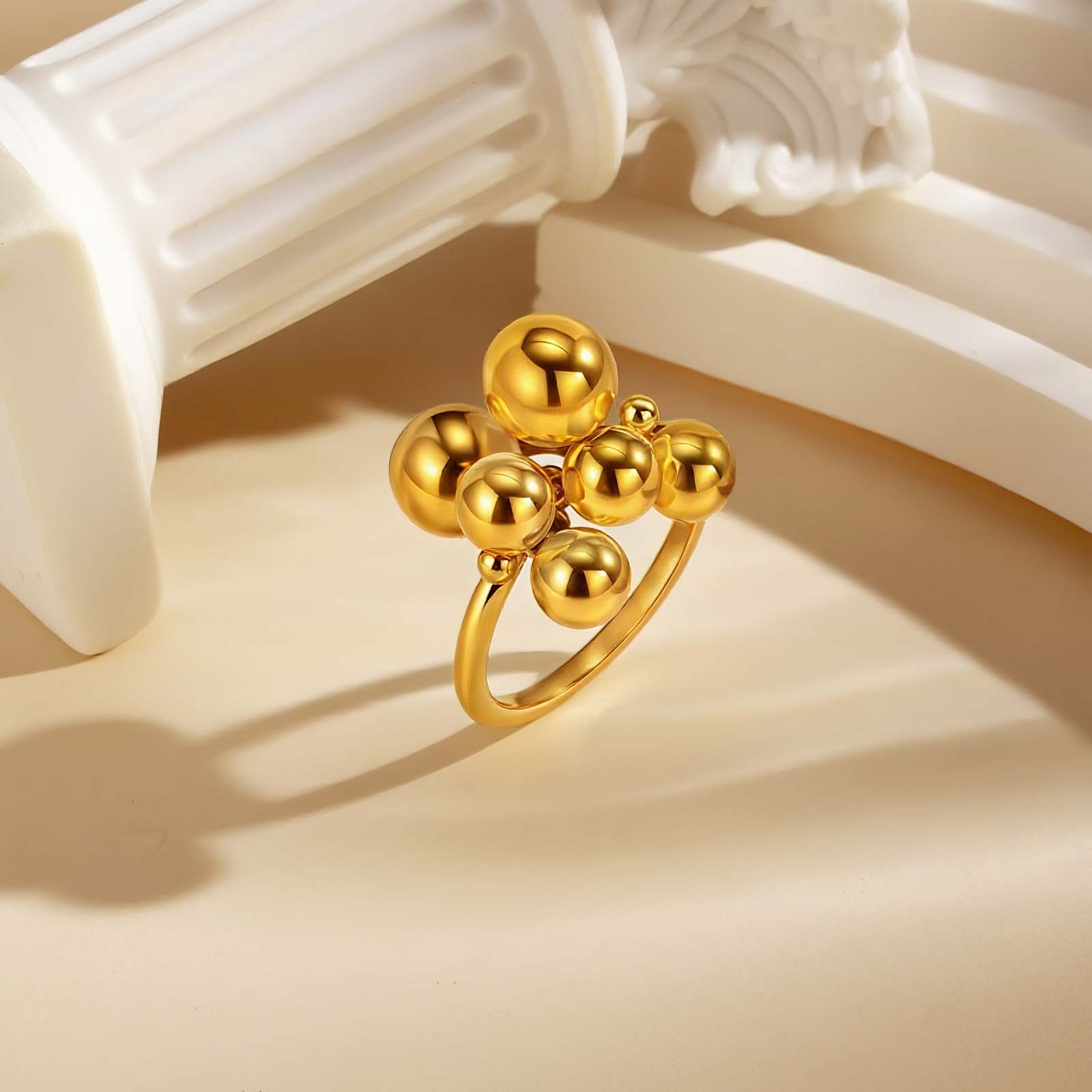 Stainless Steel Multiple Ball Rings for Women,Gold Plated High Quality Rings,Fashion Jewelry Gifts 7
Stainless Steel Multiple Ball Rings for Women,Gold Plated High Quality Rings,Fashion Jewelry Gifts 7