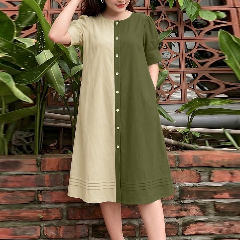 ZANZEA Women Casual Round Neck Loose Half Sleeve Patchwork Dress 5XL зелений
ZANZEA Women Casual Round Neck Loose Half Sleeve Patchwork Dress 5XL зелений