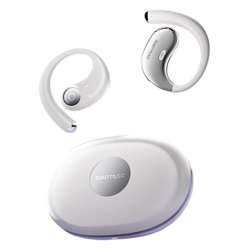 soaiy Earphones Bluetooth, Over-Ear Air-Bone Conduction, Non-In, Long Battery Life for Music And Sports, White, Type-C Charging білий
soaiy Earphones Bluetooth, Over-Ear Air-Bone Conduction, Non-In, Long Battery Life for Music And Sports, White, Type-C Charging білий