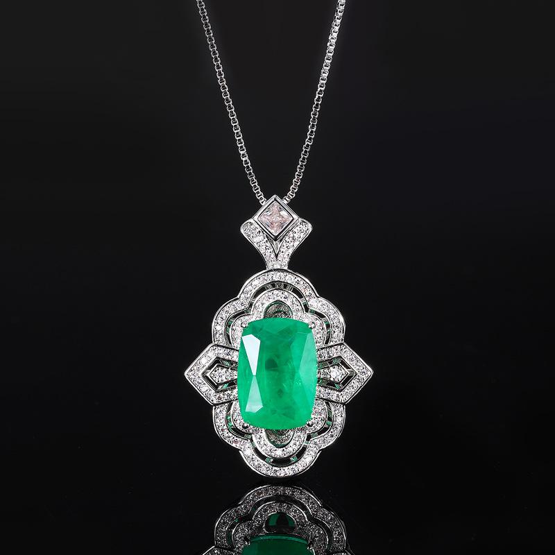 Jewelry Simulation Emerald Paraiba High-End Printing Women S Pendant Necklace Main Stone
Jewelry Simulation Emerald Paraiba High-End Printing Women S Pendant Necklace Main Stone