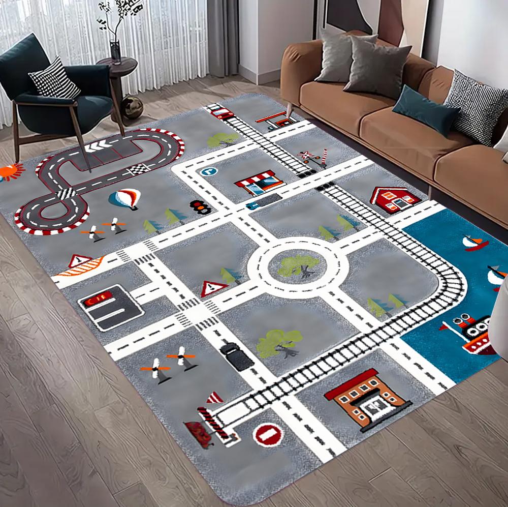 City Road Traffic Kids Play Mat Interactive Educational Game Rug Soft Non-slip Home Decor Carpet for Children Room Living Room 40X60cm
City Road Traffic Kids Play Mat Interactive Educational Game Rug Soft Non-slip Home Decor Carpet for Children Room Living Room 40X60cm