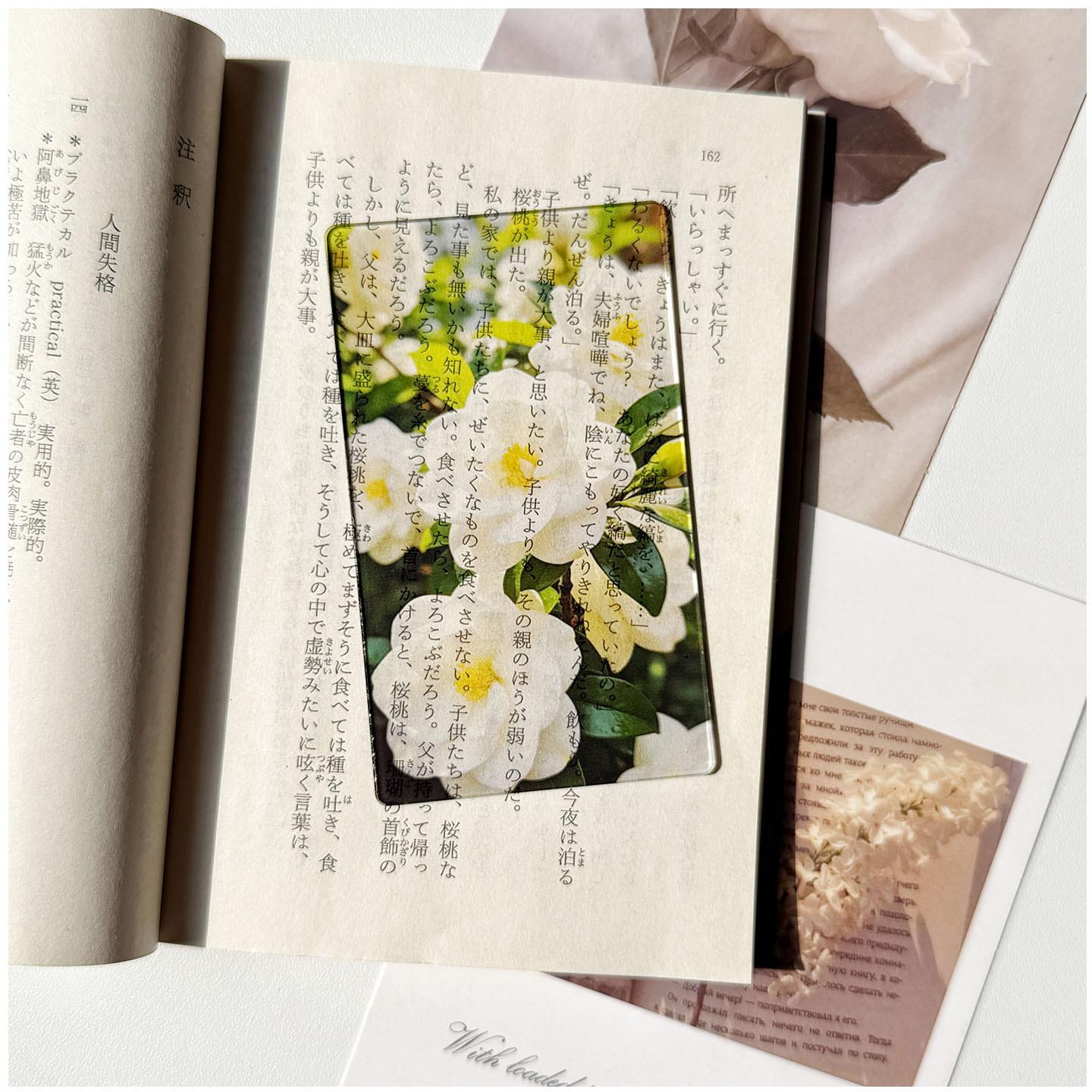 Transparent Acrylic Bookmarks Tulip Flower Print Japanese Literature Page Marker Aesthetic Book Mark Book Lovers Students Gift
Transparent Acrylic Bookmarks Tulip Flower Print Japanese Literature Page Marker Aesthetic Book Mark Book Lovers Students Gift