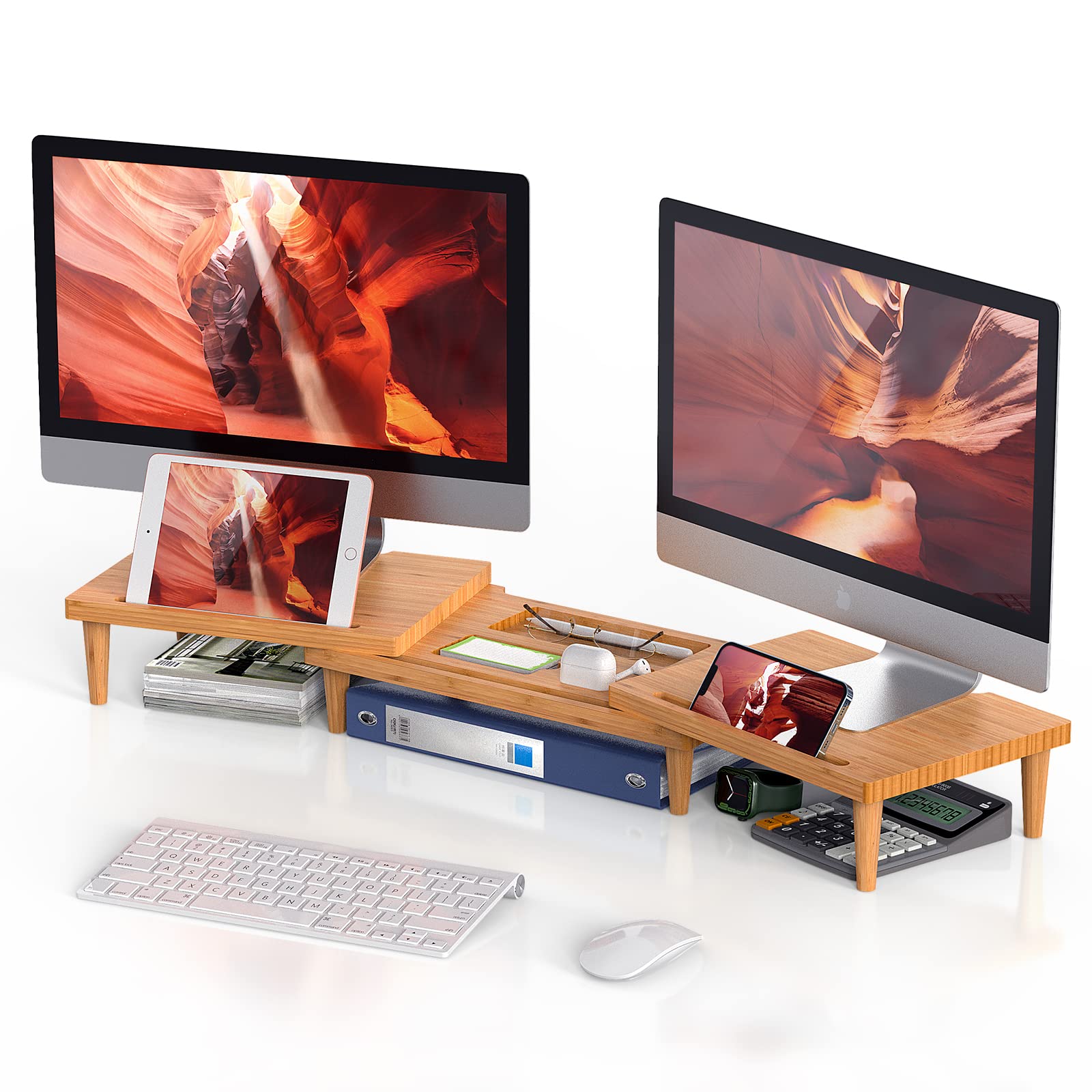 Pezin & Hulin Monitor Stand, Computer Stand, Desktop Stand, Supports Two Monitors, 9.5cm Tall, Adjustable Width and Angle, Desktop Storage, Suitable f
Pezin & Hulin Monitor Stand, Computer Stand, Desktop Stand, Supports Two Monitors, 9.5cm Tall, Adjustable Width and Angle, Desktop Storage, Suitable f