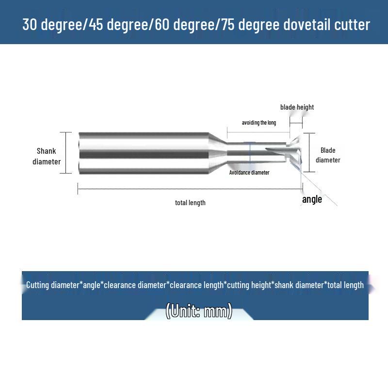 Yili Peak Carbide Dovetail Groove Cutter: 30°, 45°, 60°, 75° Tungsten Steel CNC Machining Tool. D2*D1*4*D4*50L Aluminum
Yili Peak Carbide Dovetail Groove Cutter: 30°, 45°, 60°, 75° Tungsten Steel CNC Machining Tool. D2*D1*4*D4*50L Aluminum