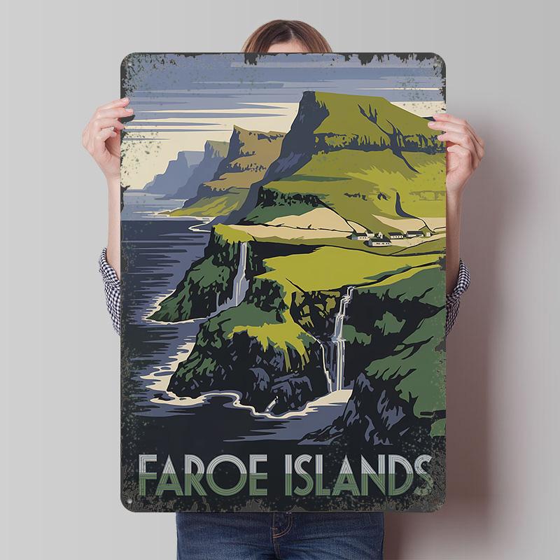 Faroe Islands Travel Poster Customized Wall Art Vintage Metal Signs Retro Tin Plaque for Man Cave Apartment Decoration Room Home 7.9x11.8In(20x30cm)
Faroe Islands Travel Poster Customized Wall Art Vintage Metal Signs Retro Tin Plaque for Man Cave Apartment Decoration Room Home 7.9x11.8In(20x30cm)
