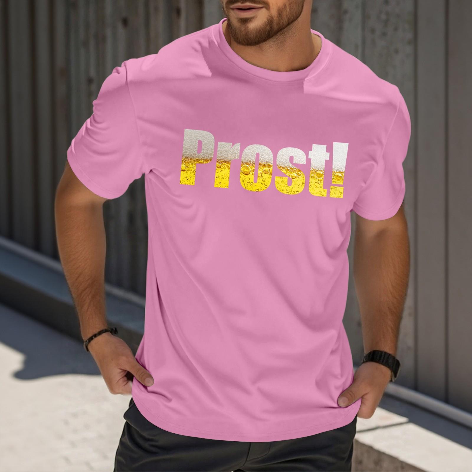 Мужская повседневная футболка с круглым вырезом и короткими рукавами с принтом M розовый
Мужская повседневная футболка с круглым вырезом и короткими рукавами с принтом M розовый