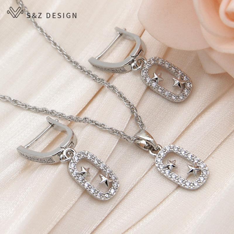 Модные милые звезды с кубическим цирконием, прямоугольные серьги, комплекты ювелирных изделий для женщин, ожерелье цвета розового золота
Модные милые звезды с кубическим цирконием, прямоугольные серьги, комплекты ювелирных изделий для женщин, ожерелье цвета розового золота