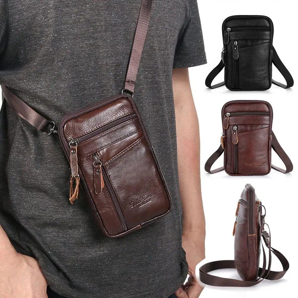 Large Capacity Crossbody Phone Bag Genuine Leather Messenger Bag Phone Chest Bag Gift for Father Black-Single Layer
Large Capacity Crossbody Phone Bag Genuine Leather Messenger Bag Phone Chest Bag Gift for Father Black-Single Layer