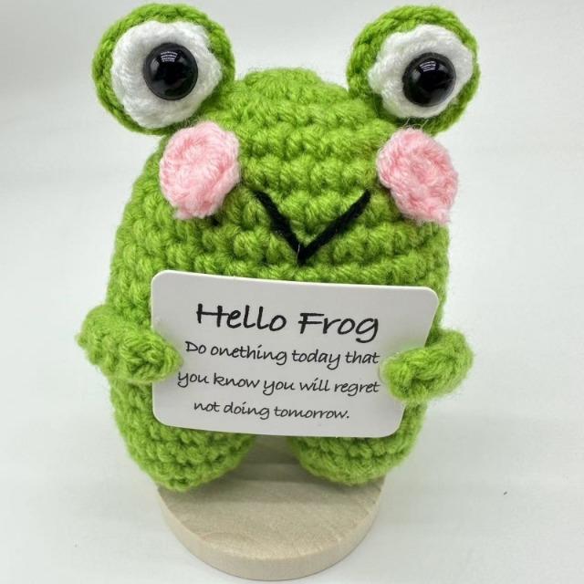 New Handmade Crochet Frog Plush - Emotional Support Desktop Ornament Positive Energy Christmas Birthday Gift for Friends
New Handmade Crochet Frog Plush - Emotional Support Desktop Ornament Positive Energy Christmas Birthday Gift for Friends