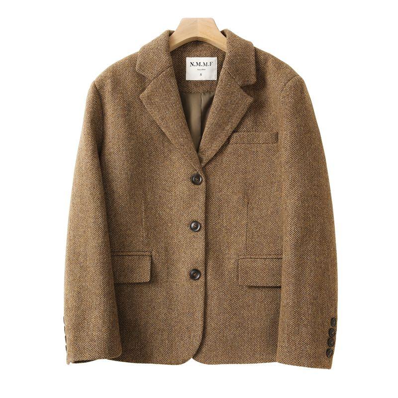 FBB Works 100% Wool Herringbone Pattern Suit Outwear Women s French Style Retro Fall and Winter Classy New Suit Brown herringbone XS
FBB Works 100% Wool Herringbone Pattern Suit Outwear Women s French Style Retro Fall and Winter Classy New Suit Brown herringbone XS