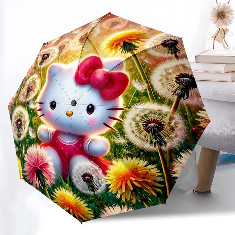 1pc Hello Kitty Dandelion Automatic Opening/Closing Umbrella - Portable Three-Fold Design with 8-Bone Iron Frame, Outdoor, Gift for Fans, Travelers, D
1pc Hello Kitty Dandelion Automatic Opening/Closing Umbrella - Portable Three-Fold Design with 8-Bone Iron Frame, Outdoor, Gift for Fans, Travelers, D