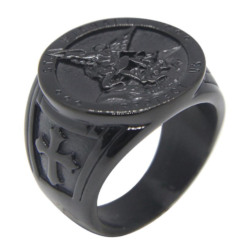 Size 7-14 Cross SAINT MICHAEL PROTECT US Ring 316L Stainless Steel Boys Mens New Cross Ring 7 чёрный
Size 7-14 Cross SAINT MICHAEL PROTECT US Ring 316L Stainless Steel Boys Mens New Cross Ring 7 чёрный