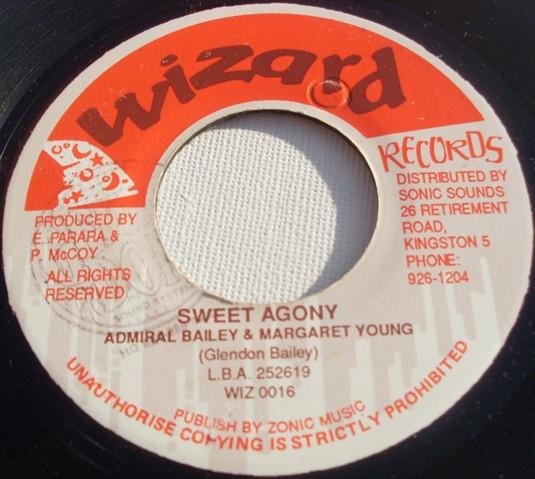 7inch Record ADMIRAL BAILEY & MARGARET YOUNG - Sweet Agony WIZ016 Wizard Records Jamaica Reggae, Ska & Dub Used
7inch Record ADMIRAL BAILEY & MARGARET YOUNG - Sweet Agony WIZ016 Wizard Records Jamaica Reggae, Ska & Dub Used