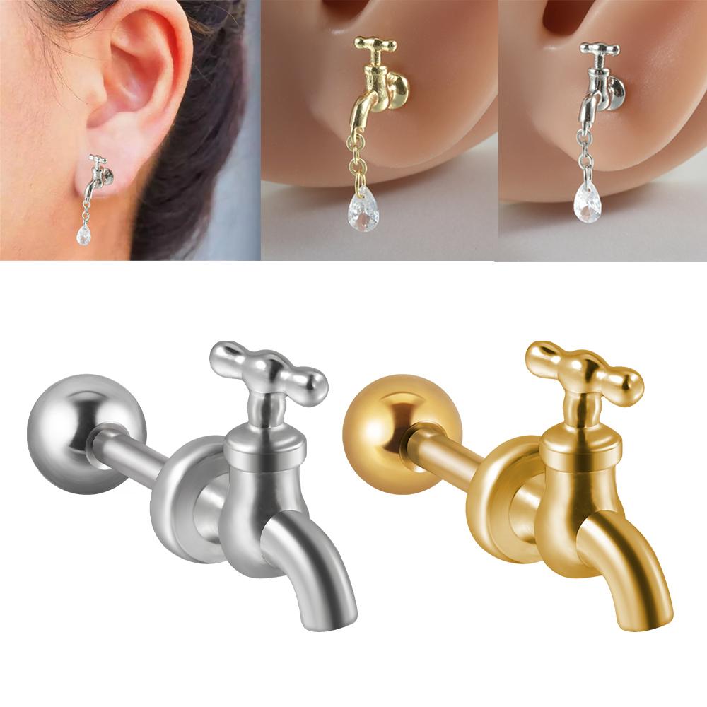 1PC Stainless Steel Faucet Stud Earrings Water Drop Zircon Pendant Ear Stud Cartilage Piercing Helix Daith Tragus Earrings
1PC Stainless Steel Faucet Stud Earrings Water Drop Zircon Pendant Ear Stud Cartilage Piercing Helix Daith Tragus Earrings
