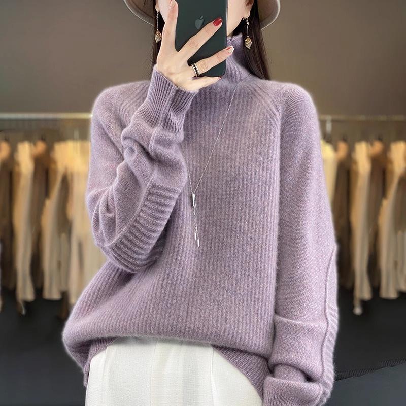 Solid color turtleneck pullover sweater women s autumn and winter temperament commuter style new loose and thick bottoming knitted sweater One size фиолетовый
Solid color turtleneck pullover sweater women s autumn and winter temperament commuter style new loose and thick bottoming knitted sweater One size фиолетовый