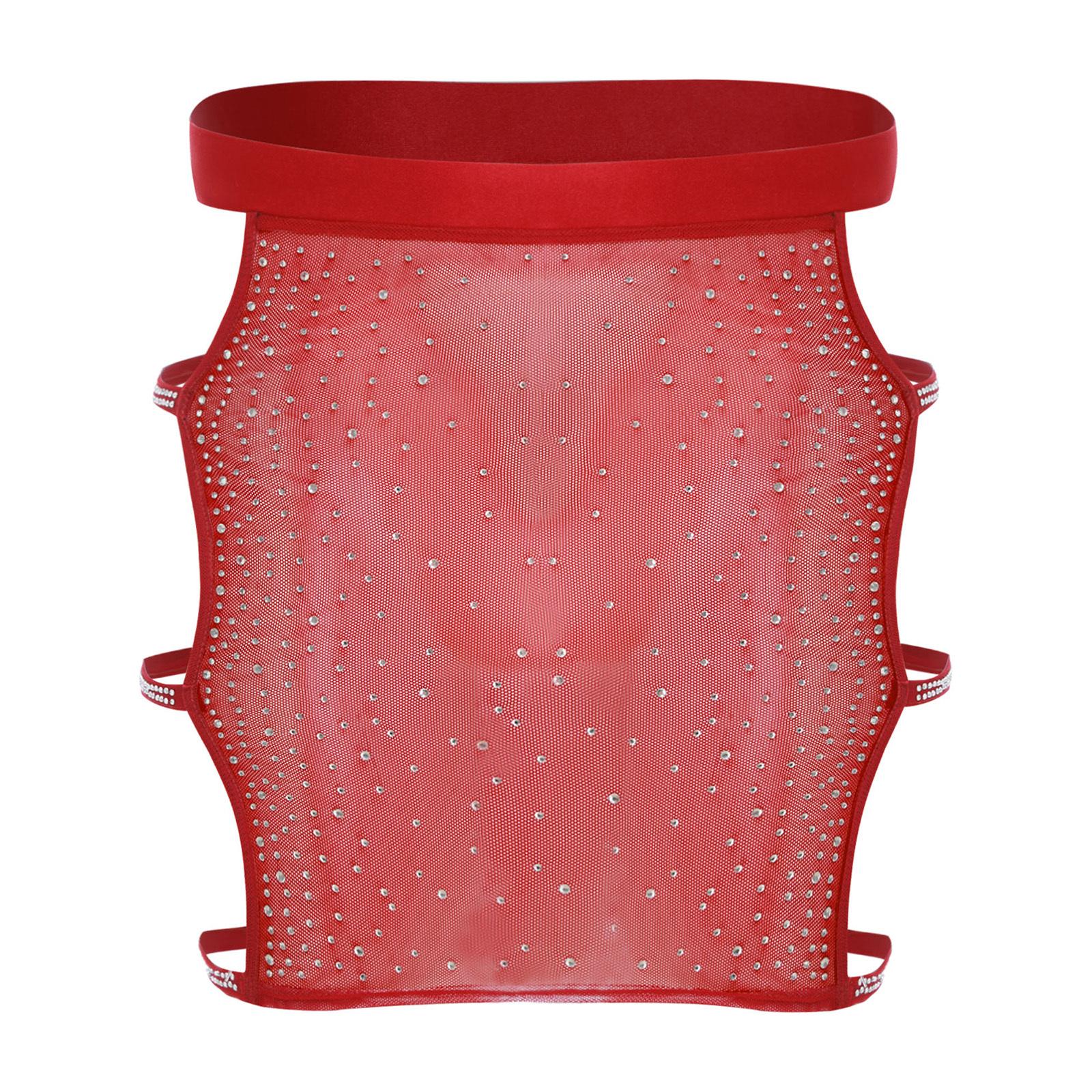 Женская блестящая мини-юбка из сетки со стразами, эластичная талия, вырезы по бокам, облегающий дизайн, прозрачная клубная юбка S бордовый
Женская блестящая мини-юбка из сетки со стразами, эластичная талия, вырезы по бокам, облегающий дизайн, прозрачная клубная юбка S бордовый