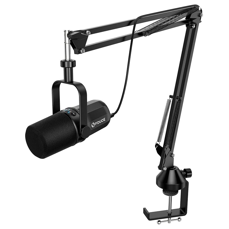 FDUCE SL40+ Dynamic Podcast Microphone, USB/XLR Microphone Kit for Streaming & Gaming, Boom Arm Stand Mic, Built-in Headphone Output, Mute Button,
FDUCE SL40+ Dynamic Podcast Microphone, USB/XLR Microphone Kit for Streaming & Gaming, Boom Arm Stand Mic, Built-in Headphone Output, Mute Button,