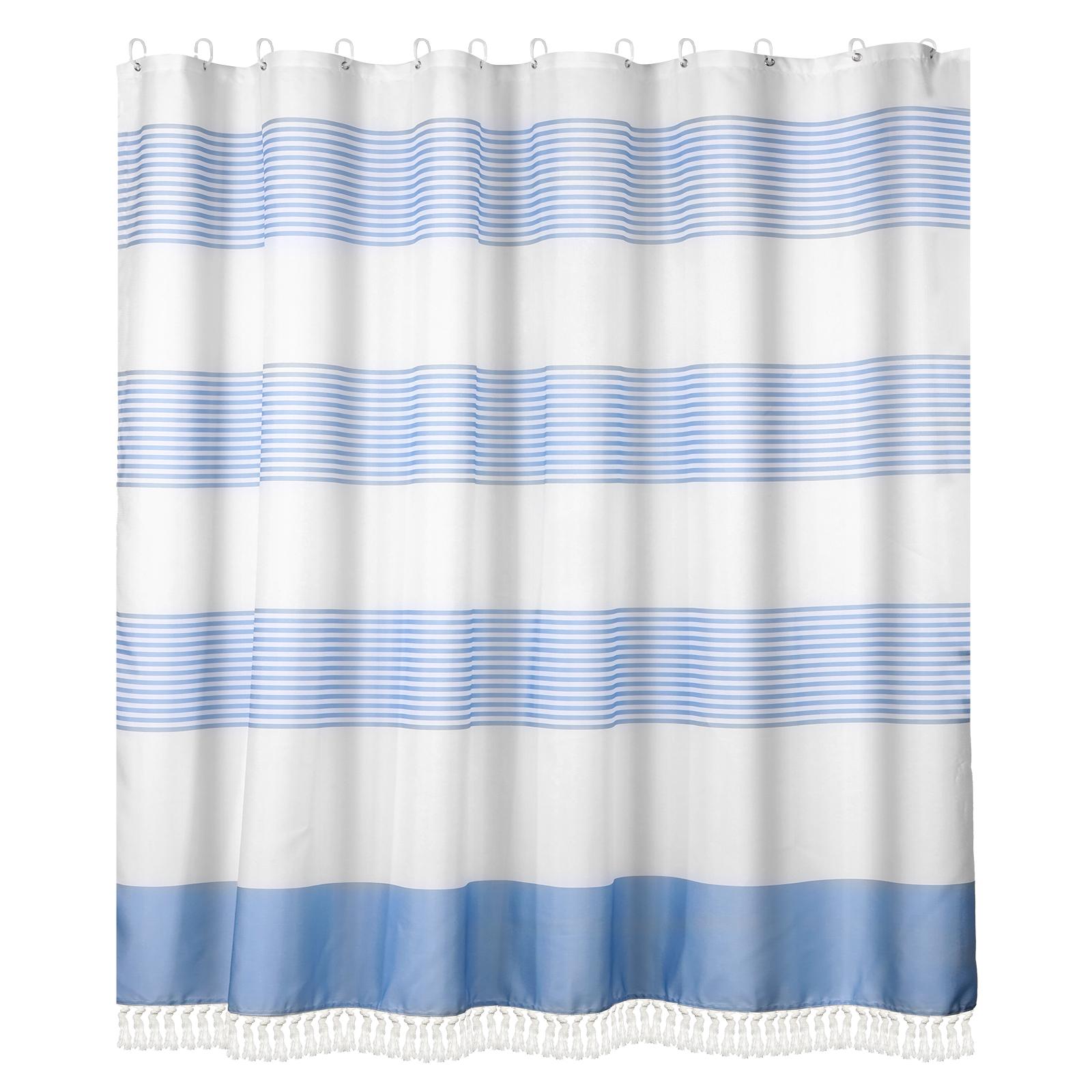 72inch Shower Curtain Striped Bath Curtain with Tassel Waterproof Partition Curtain Washable Bathroom Decoration Accessories 72x72inch синій
72inch Shower Curtain Striped Bath Curtain with Tassel Waterproof Partition Curtain Washable Bathroom Decoration Accessories 72x72inch синій