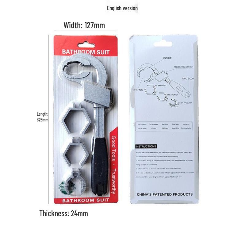 Aluminum Alloy Adjustable Sink Wrench with Arc Tooth for Bathroom and Water Heating Installation
Aluminum Alloy Adjustable Sink Wrench with Arc Tooth for Bathroom and Water Heating Installation