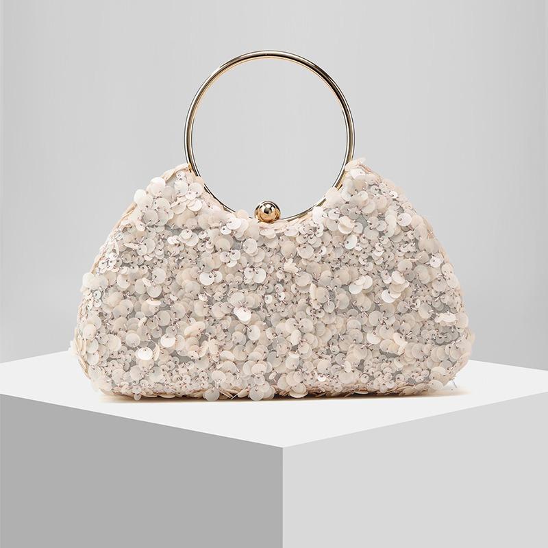 New pearl fabric ring evening bag dinner bag clutch bag chain bag dress bag wedding bag
New pearl fabric ring evening bag dinner bag clutch bag chain bag dress bag wedding bag