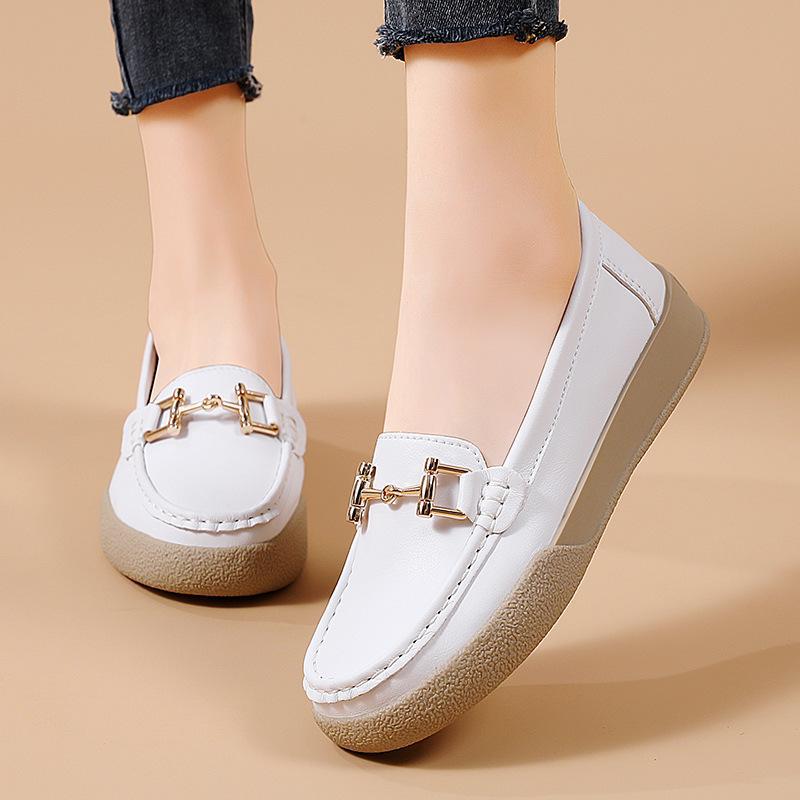 Spring and Autumn Cowhide Doudou Shoes Women s One Pedal Soft Sole Large Size Mom Shoes British Style Small Leather Shoes Women 35 абрикосовий
Spring and Autumn Cowhide Doudou Shoes Women s One Pedal Soft Sole Large Size Mom Shoes British Style Small Leather Shoes Women 35 абрикосовий