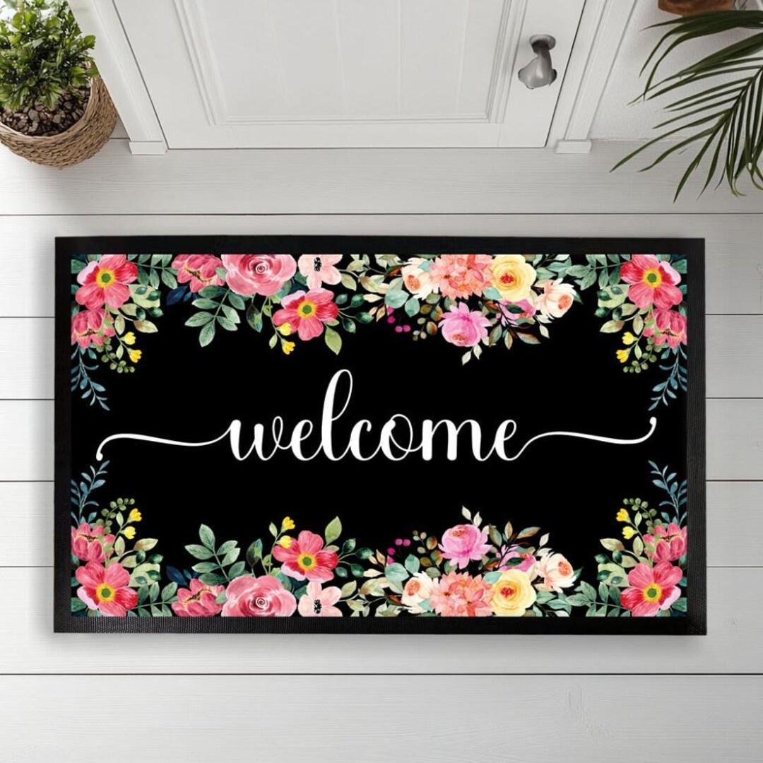 Elegant Door Mat Carpet Rugs Watercolor Floral Welcome Pattern Non Slip Print Entryway Rug for Elegant Home Decor 40cm x 60cm
Elegant Door Mat Carpet Rugs Watercolor Floral Welcome Pattern Non Slip Print Entryway Rug for Elegant Home Decor 40cm x 60cm