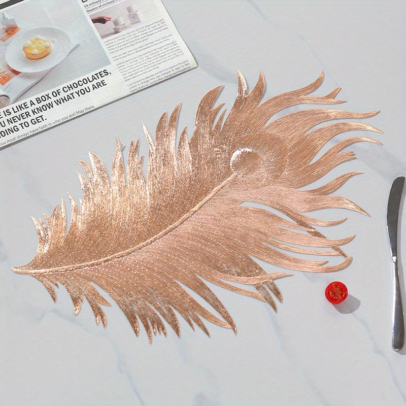 1pcs Retro Imitation Feather Pattern PVC Table Mats, Insulation Dining Table Mat, Suitable for Daily Home Kitchen Decoration рожевий колір золота
1pcs Retro Imitation Feather Pattern PVC Table Mats, Insulation Dining Table Mat, Suitable for Daily Home Kitchen Decoration рожевий колір золота