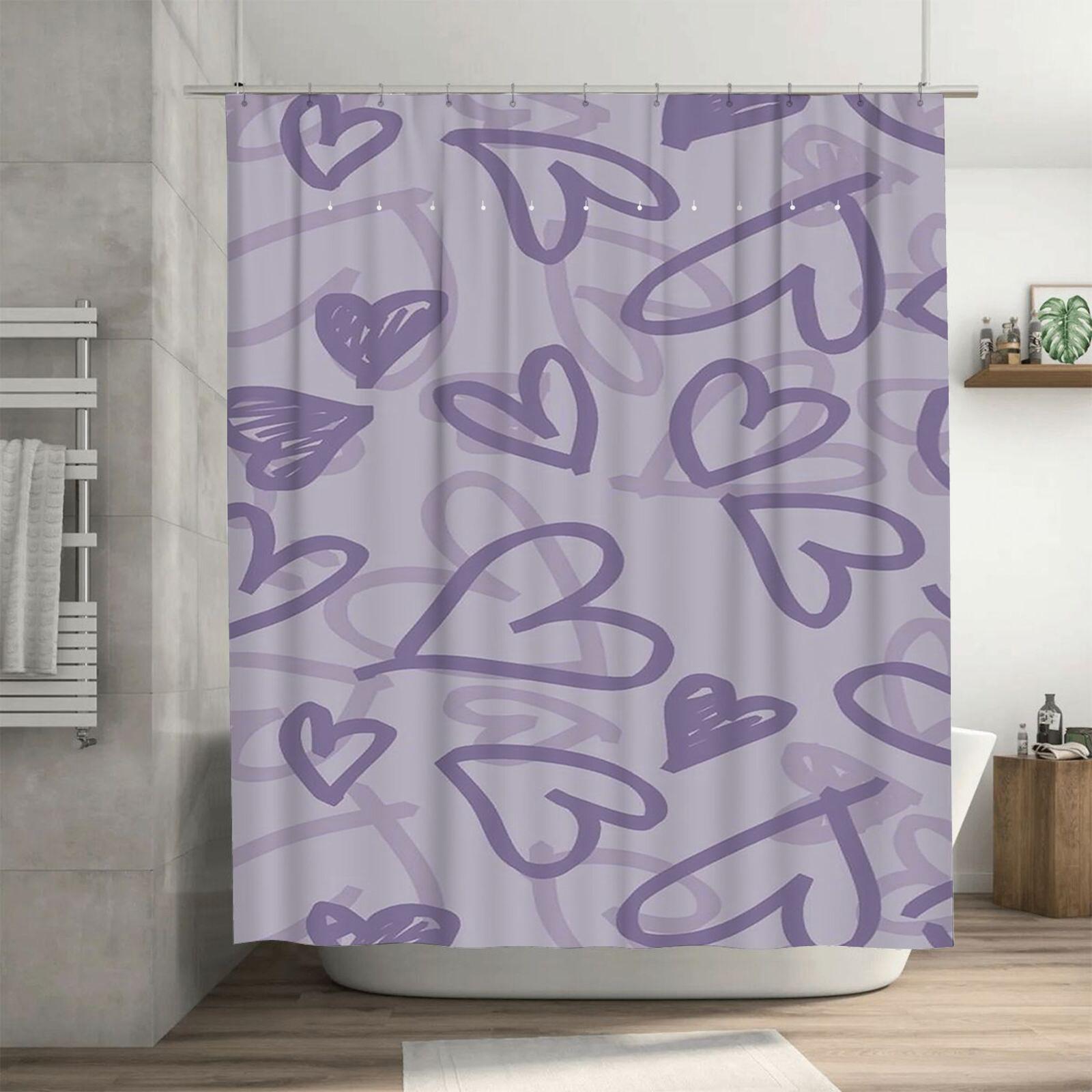 Romantic Purple Heart Pattern Waterproof Shower Curtain Heat Resistant Machine Washable Non-Transparent 180x180cm 90X180cm(35x70in)
Romantic Purple Heart Pattern Waterproof Shower Curtain Heat Resistant Machine Washable Non-Transparent 180x180cm 90X180cm(35x70in)
