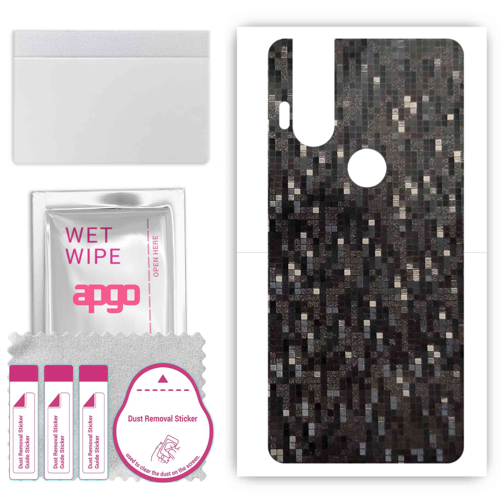 apgo Protective Skin Sticker for the back compatible with Motorola One Hyper, Wrap Film, Foil, Vinyl - Pattern Carbon Black Pixel
apgo Protective Skin Sticker for the back compatible with Motorola One Hyper, Wrap Film, Foil, Vinyl - Pattern Carbon Black Pixel