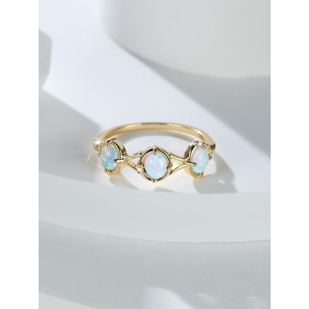 Japanese Style Light Luxury Gold Three White Ring Womens Fashionable Versatile Ring No. 6
Japanese Style Light Luxury Gold Three White Ring Womens Fashionable Versatile Ring No. 6