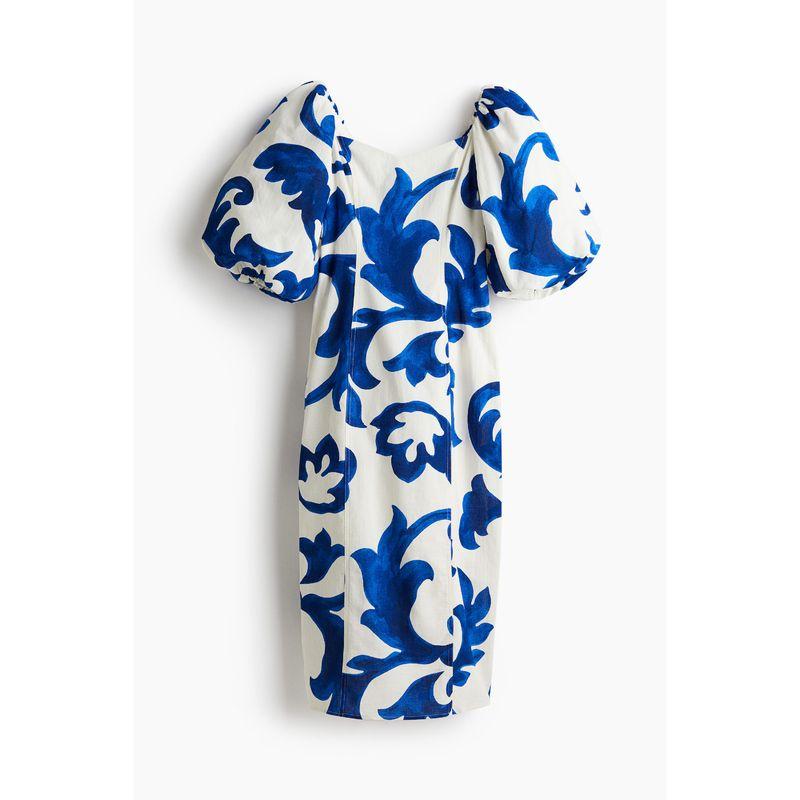 HM Women s Florals Dress Fall Elegant Silm Organza Half Sleeve Lantern Sleeve Dress 1238363 White/Blue pattern 170/116(XL)
HM Women s Florals Dress Fall Elegant Silm Organza Half Sleeve Lantern Sleeve Dress 1238363 White/Blue pattern 170/116(XL)